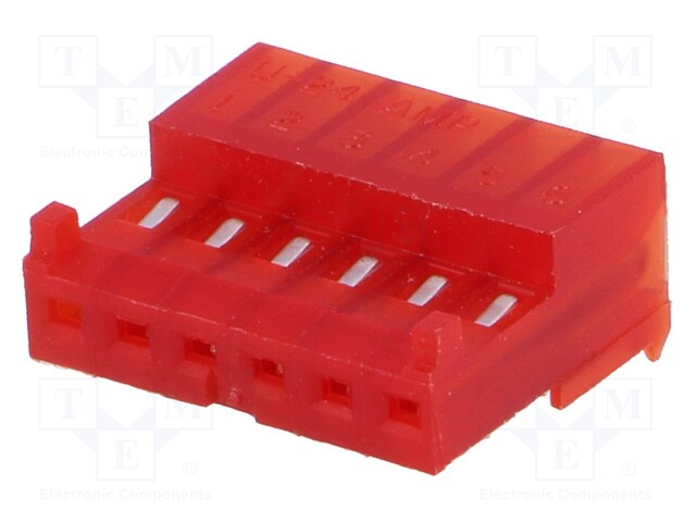 Plug; wire-board; female; PIN: 6; polarized; 2.54mm; IDC; for cable