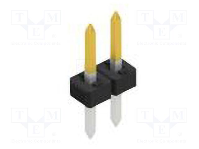 Connector: pin strips; pin header; male; PIN: 2; 2mm; THT; 1x2; 100V