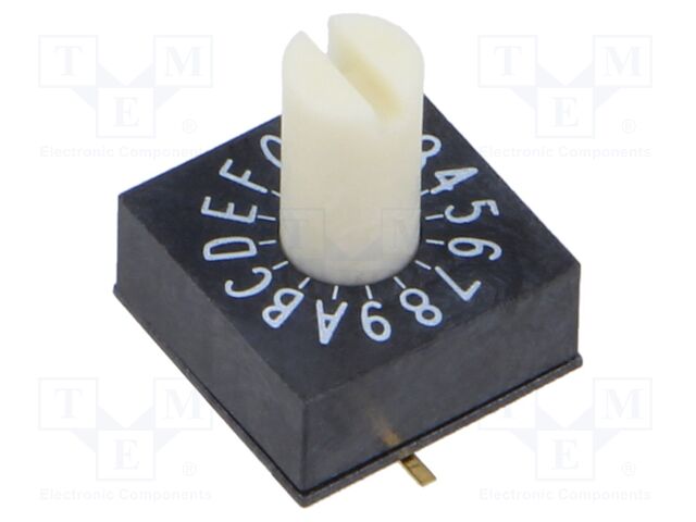 Encoding switch; HEX/BCD; Pos: 16; SMT; Rcont max: 100mΩ; 6.86Ncm