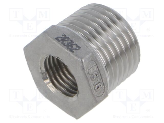 Male-female,reductive; max.10.5bar; 1.4408 stainless steel