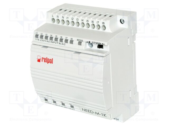 Programmable relay; 250VAC/10A; IN: 8; Analog in: 2; OUT: 4; NEED