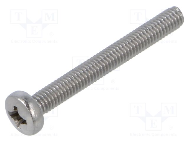 Screw; M4x35; Head: cheese head; Phillips; stainless steel