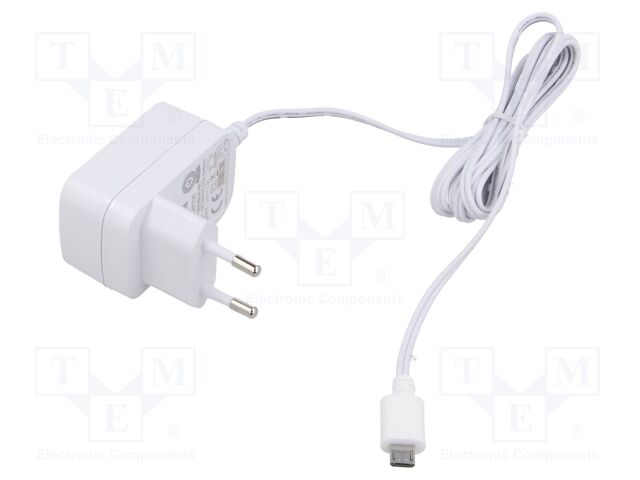 Power supply: switching; mains,plug; 5VDC; 1A; 5W; Plug: EU; 73.77%
