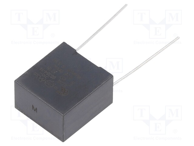 Capacitor: polypropylene; X2; 820nF; 15mm; ±20%; 18x19x11mm
