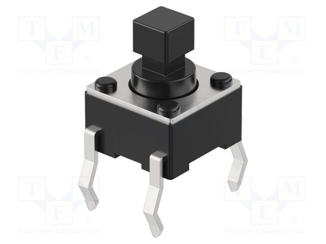Microswitch TACT; SPST-NO; Pos: 2; 50mA/12VDC; THT; 1.57N; 6x6mm