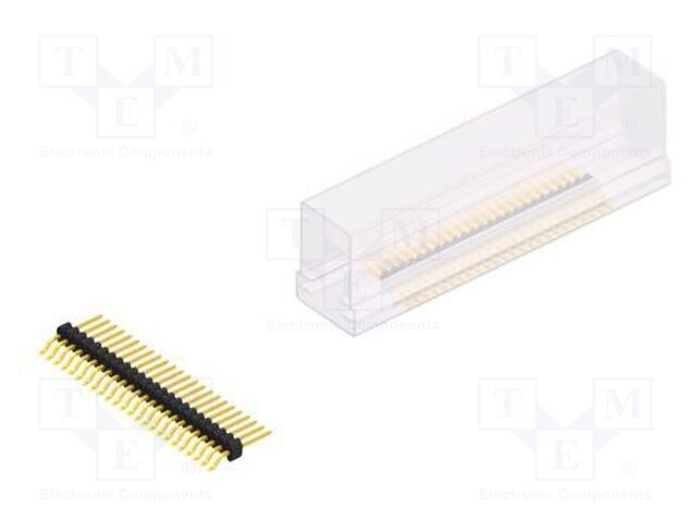 Connector: pin strips; pin header; male; PIN: 24; 1.27mm; SMT; 1x24