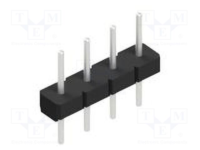 Connector: pin strips; pin header; male; PIN: 4; 2.54mm; THT; 1x4