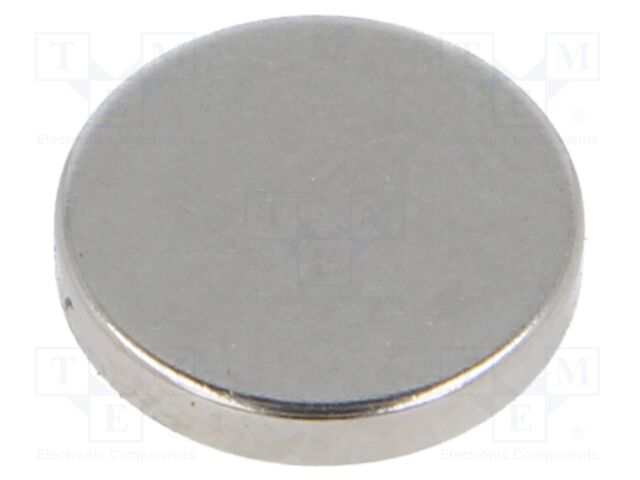 Magnet: permanent; neodymium; 13N; Ø: 12mm; H: 2mm