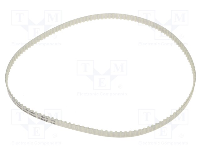 Timing belt; T5; W: 8mm; H: 2.2mm; Lw: 660mm; Tooth height: 1.2mm