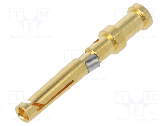 Contact; female; 1mm2; 18AWG; gold-plated; crimped; bulk; for cable