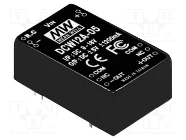 Converter: DC/DC; 12W; Uin: 36÷72V; Uout: 15VDC; Uout2: -15VDC; 18.5g