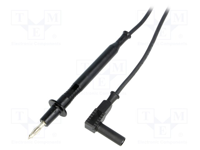 Test lead; silicone; 1m; black; 20A; 1kV; Cond.cross sec: 1mm2