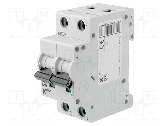 Circuit breaker; 250VDC; Inom: 20A; Poles: 2; DIN; Charact: C; 6kA