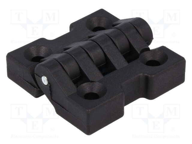 Hinge; Width: 47mm; polyamide; black; H: 48mm; Holes no: 4