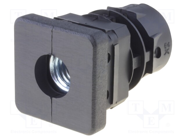 Plugs; for feet fastening,for profiles; Body: black; H: 34mm