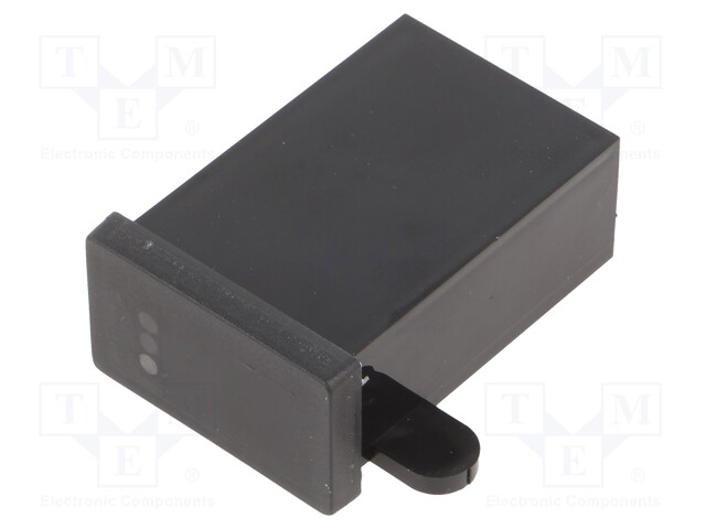 Enclosure: specialist; X: 34.6mm; Y: 54.2mm; Z: 20.5mm; ABS; black