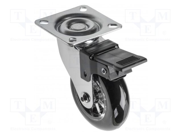 Furniture wheel; Ø: 75mm; with locking