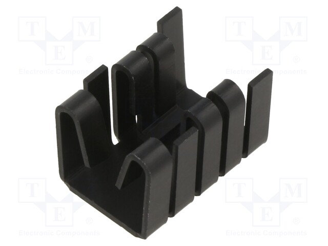 Heatsink: extruded; U; black; L: 19.05mm; W: 14.5mm; H: 12.7mm; 21K/W