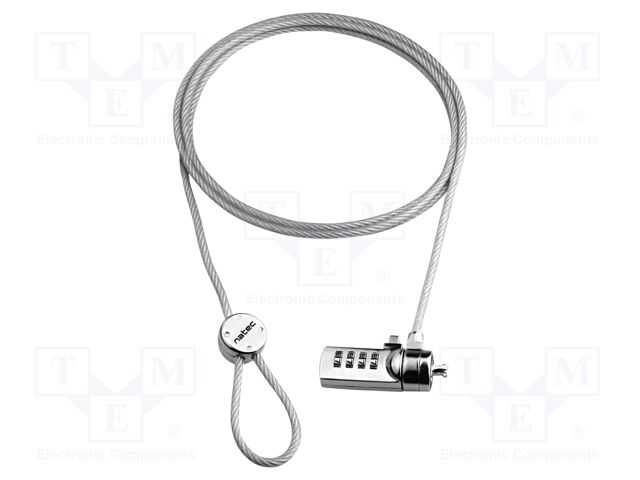 Security wire; silver; Features: cipher security; 1.8m