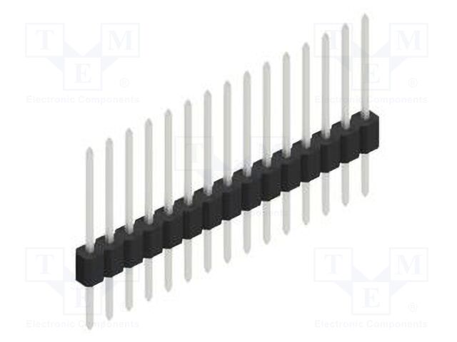 Connector: pin strips; pin header; male; PIN: 15; 1.27mm; THT; 1x15