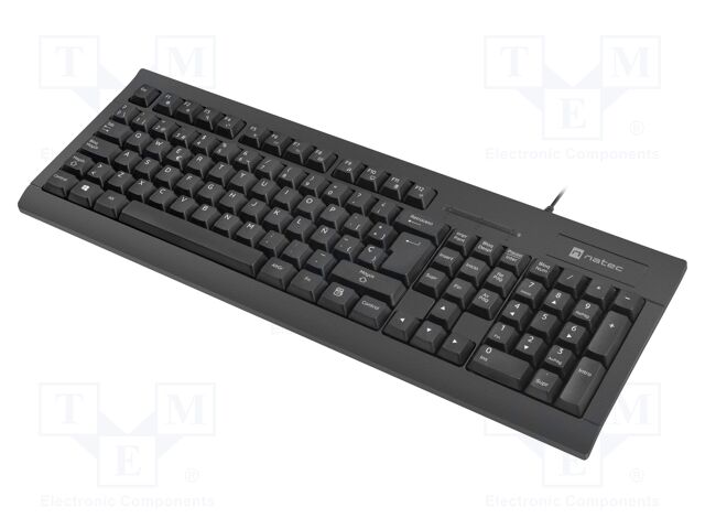 Keyboard; black; USB A; ES layout,wired; Len: 1.5m; No.of butt: 105