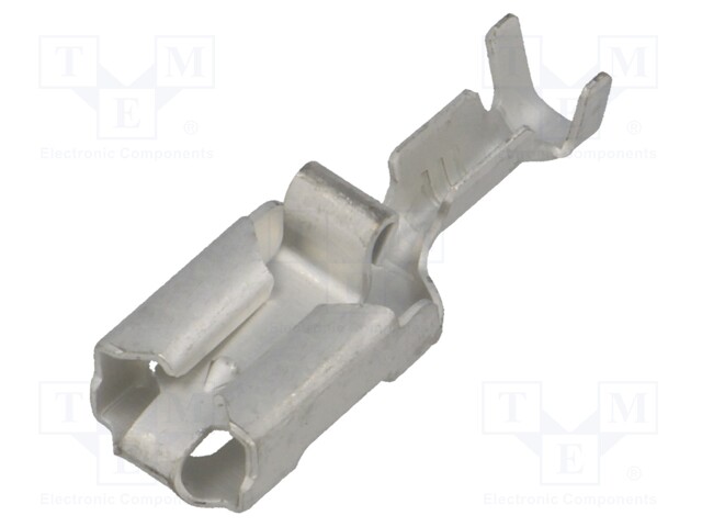 Terminal: flat; 6.3mm; 0.8mm; female; 0.5÷1.5mm2; crimped; straight