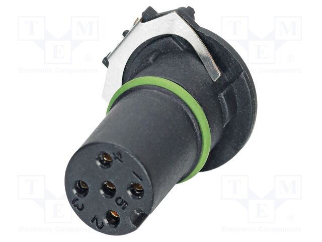 Connector: M12; contact insert; PIN: 5; 60V; straight; THR; A code