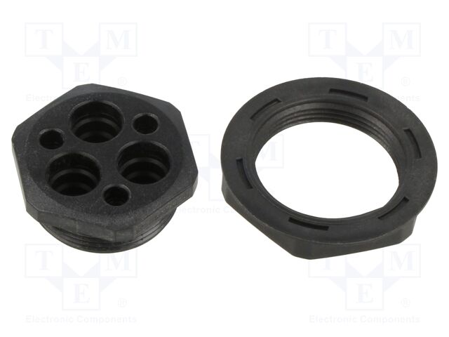 Multigate grommet; polycarbonate; Holes no: 6; -20÷100°C; UL94V-2