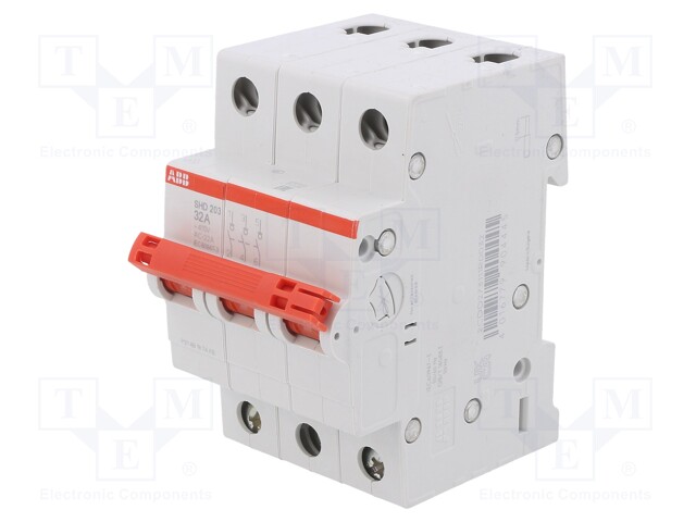 Switch-disconnector; Poles: 3; DIN; 32A; 415VAC; SHD200; IP20,IP40