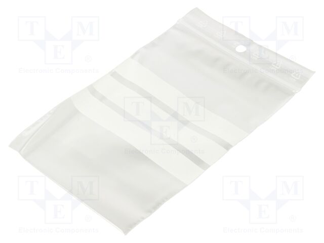 Self-seal bag; L: 120mm; Width: 80mm; Thick: 50um; polyetylene