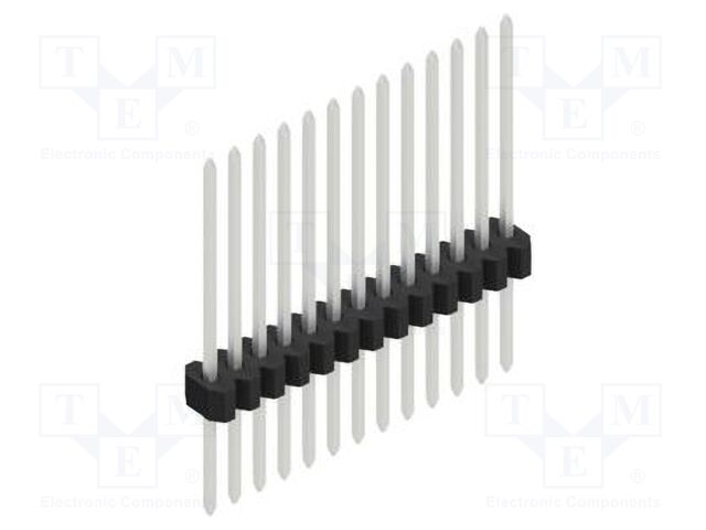 Connector: pin strips; pin header; male; PIN: 13; 1.27mm; THT; 1x13