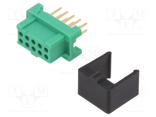 PCB Receptacle, Wire-to-Board, 1.25 mm, 2 Rows, 10 Contacts, Through Hole Mount, Gecko G125 Series