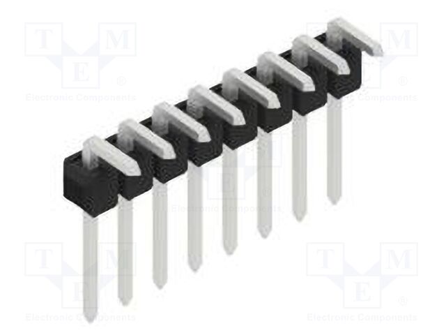 Connector: pin strips; pin header; male; PIN: 8; 2.54mm; THT; 1x8