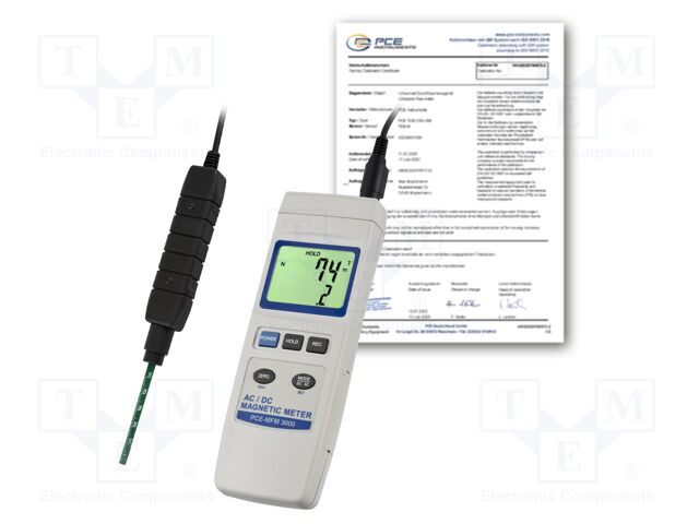 Meter: magnetic field; Display: LCD; 0÷1500mT,0÷3000mT; 1Hz