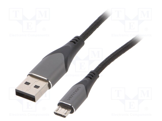 Cable; USB 2.0; USB A plug,USB B micro plug; nickel plated; 2m