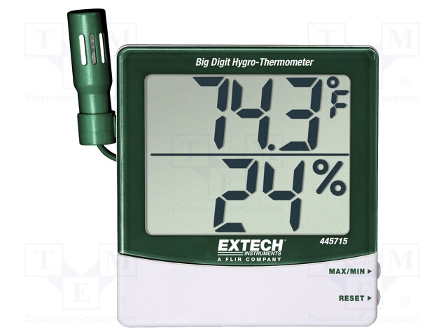 Meter: thermo-hygrometer; -10÷60°C; Accur: ±1°C; 10÷99%RH