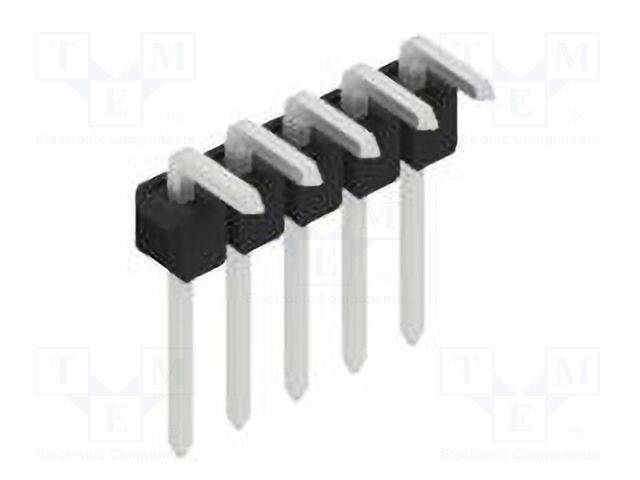 Connector: pin strips; pin header; male; PIN: 5; 2.54mm; THT; 1x5