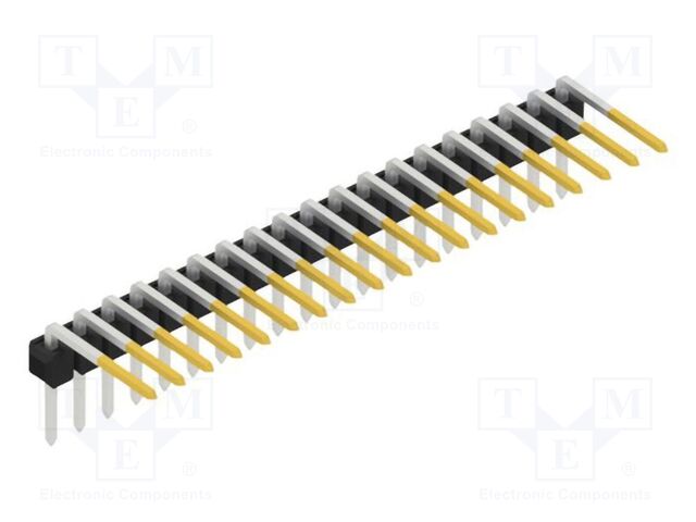 Connector: pin strips; pin header; male; PIN: 19; 2.54mm; THT; 1x19