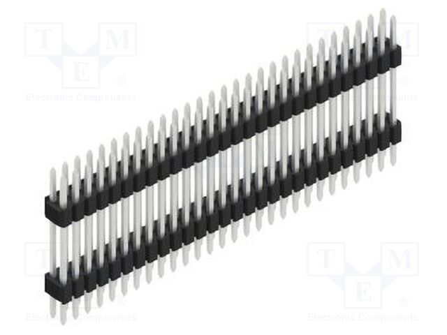 Connector: pin strips; pin header; male; PIN: 56; 1.27mm; THT; 2x28