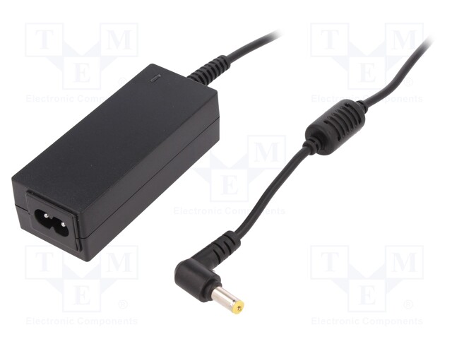 Power supply: switched-mode; 19VDC; 2.15A; Out: 5,5/1,7; 40W; 80%