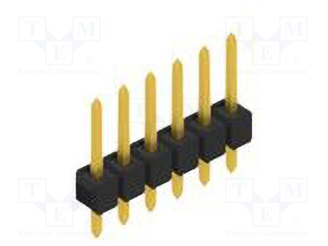 Connector: pin strips; pin header; male; PIN: 6; 2.54mm; THT; 1x6