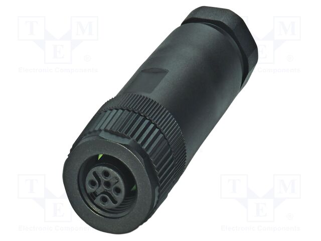 Connector: M12; plug; PIN: 5; 48V; straight; IP67; screw terminal