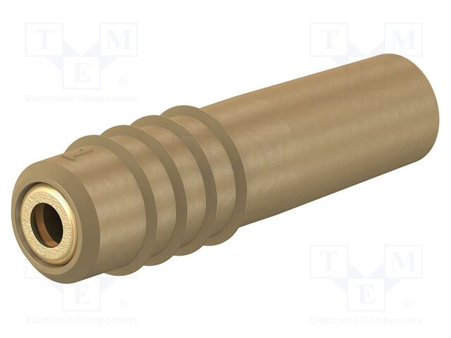 Connector: 1mm banana; socket; brown; 60VDC; 6A; soldered; 12mm