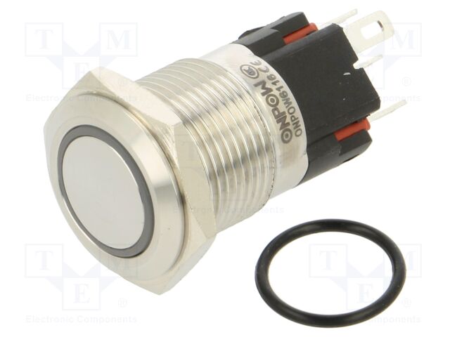 Switch: vandal resistant; Pos: 2; SPDT; 0.5A/220VAC; IP40; ON-(OFF)