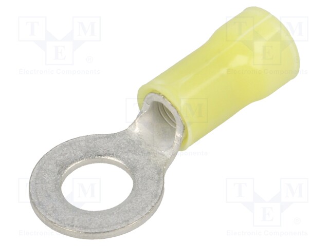 Ring terminal; M6; Ø: 6.35mm; 3÷6mm2; crimped; for cable; insulated