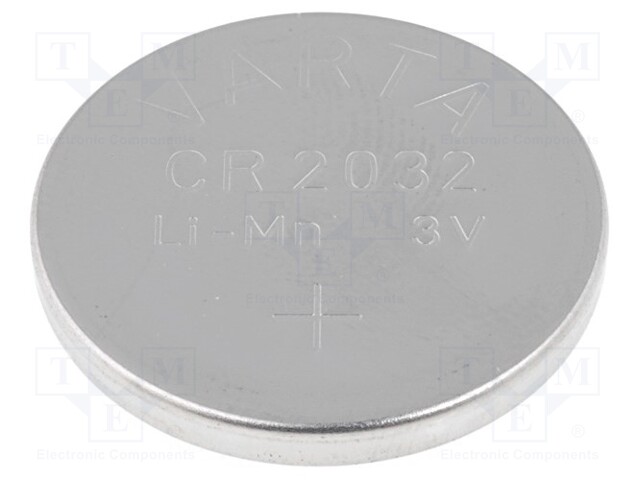 Battery: lithium; 3V; CR2032,coin; Ø20x3.2mm; 230mAh