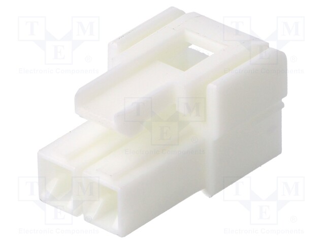 Plug; wire-wire/PCB; female; PIN: 2; w/o contacts; for cable; 6.2mm