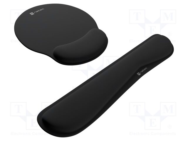 Mouse pad; black; Features: gel; Kit: gel keyboard pad,mouse pad