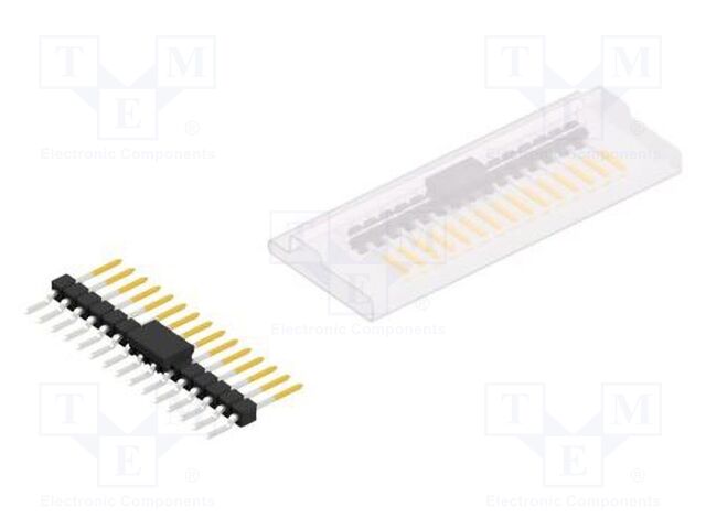Connector: pin strips; pin header; male; PIN: 15; 2.54mm; SMT; 1x15