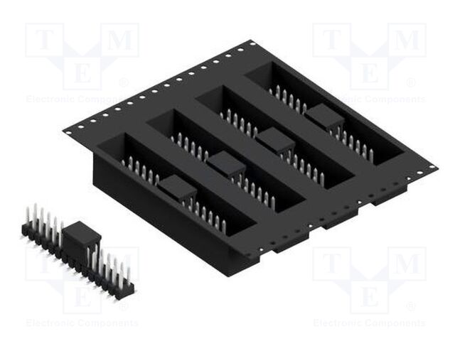 Connector: pin strips; pin header; male; PIN: 30; 2.54mm; SMT; 2x15